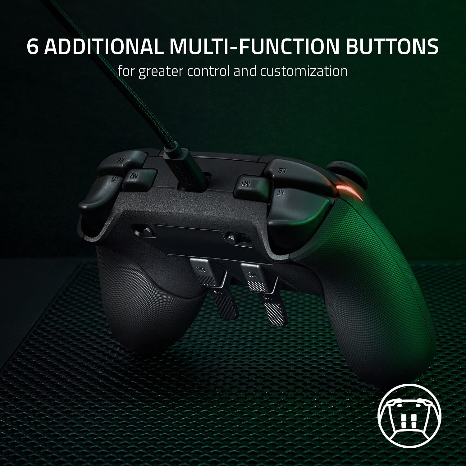 Razer Wolverine V2 Chroma Wired Gaming Pro Controller for Xbox Series X|S, Xbox One, PC: RGB Lighting - Remappable Buttons & Triggers - Mecha-Tactile Buttons & D-Pad - Trigger Stop-Switches - Black