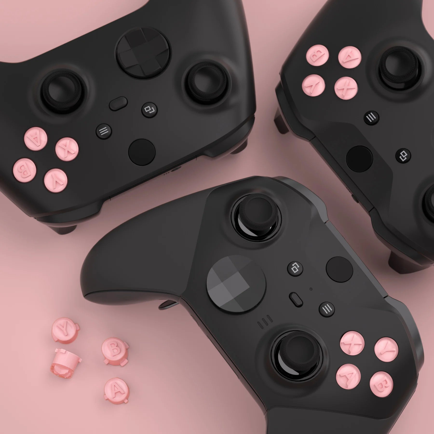 Replacement ABXY Buttons Three-Tone Classic Symbols for Xbox Core Wireless Controller, Xbox One S/X, Elite V1/V2