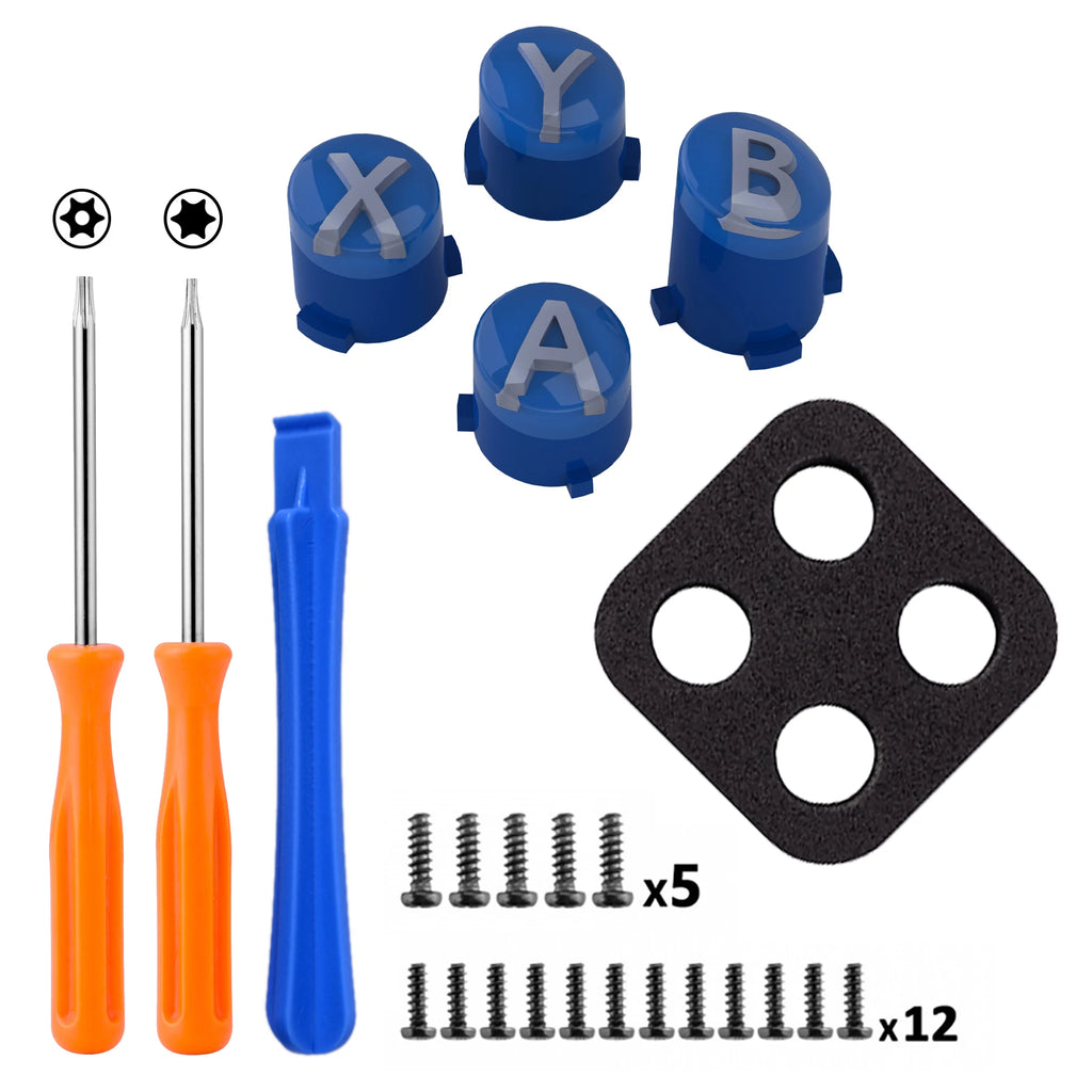 Replacement ABXY Buttons Three-Tone Classic Symbols for Xbox Core Wireless Controller, Xbox One S/X, Elite V1/V2