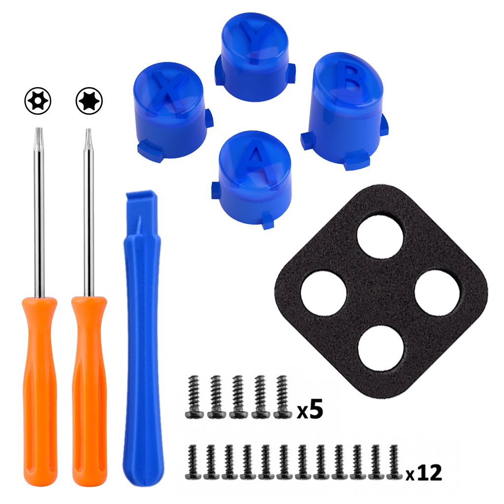Replacement ABXY Buttons Three-Tone Classic Symbols for Xbox Core Wireless Controller, Xbox One S/X, Elite V1/V2