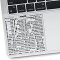 Mac OS (Monterey/Big Sur/Catalina/Mojave) Keyboard Shortcuts, M1+Intel, Clear Vinyl Sticker, Compatible with 13-16-Inch Macbook Air/Pro