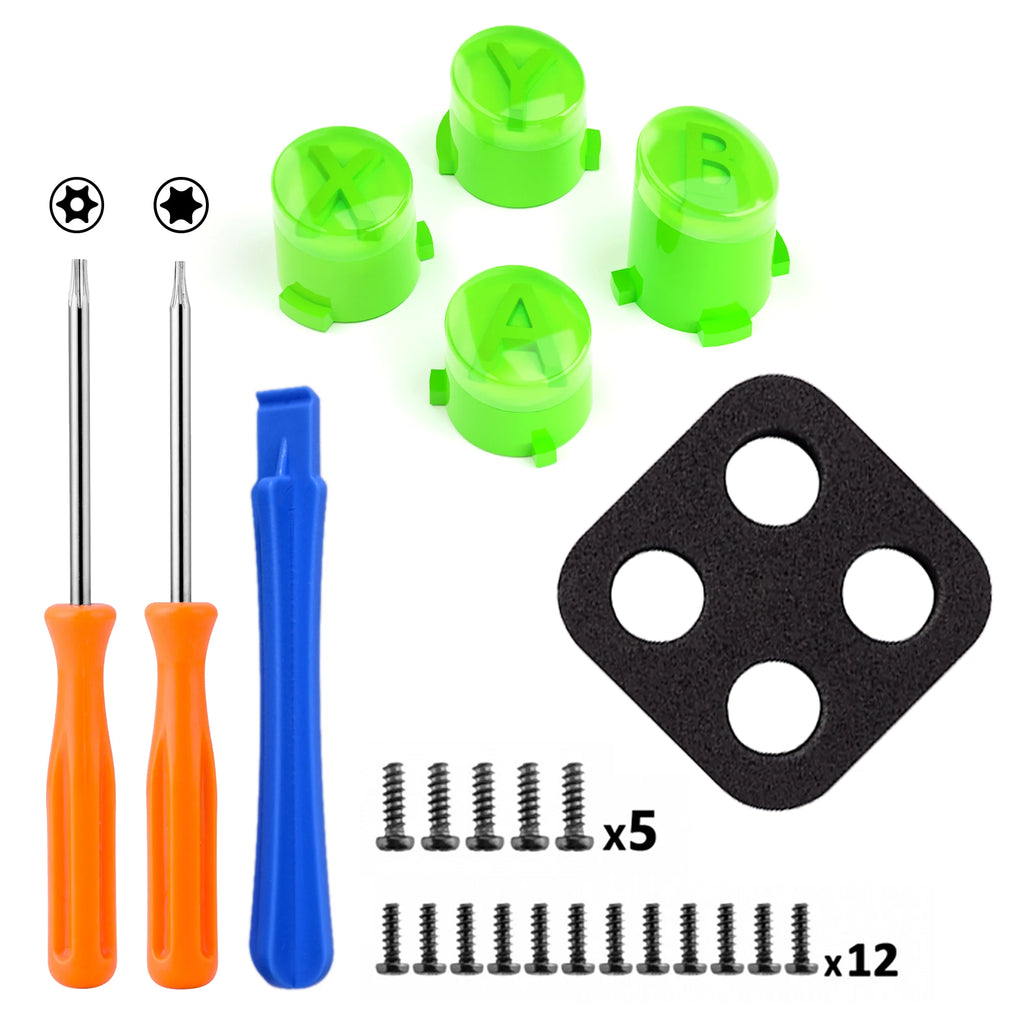 Replacement ABXY Buttons Three-Tone Classic Symbols for Xbox Core Wireless Controller, Xbox One S/X, Elite V1/V2