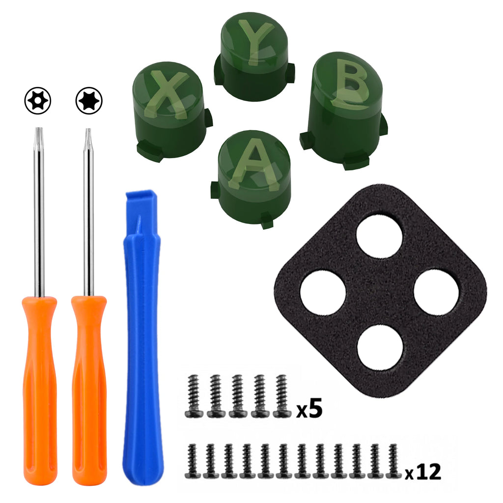 Replacement ABXY Buttons Three-Tone Classic Symbols for Xbox Core Wireless Controller, Xbox One S/X, Elite V1/V2