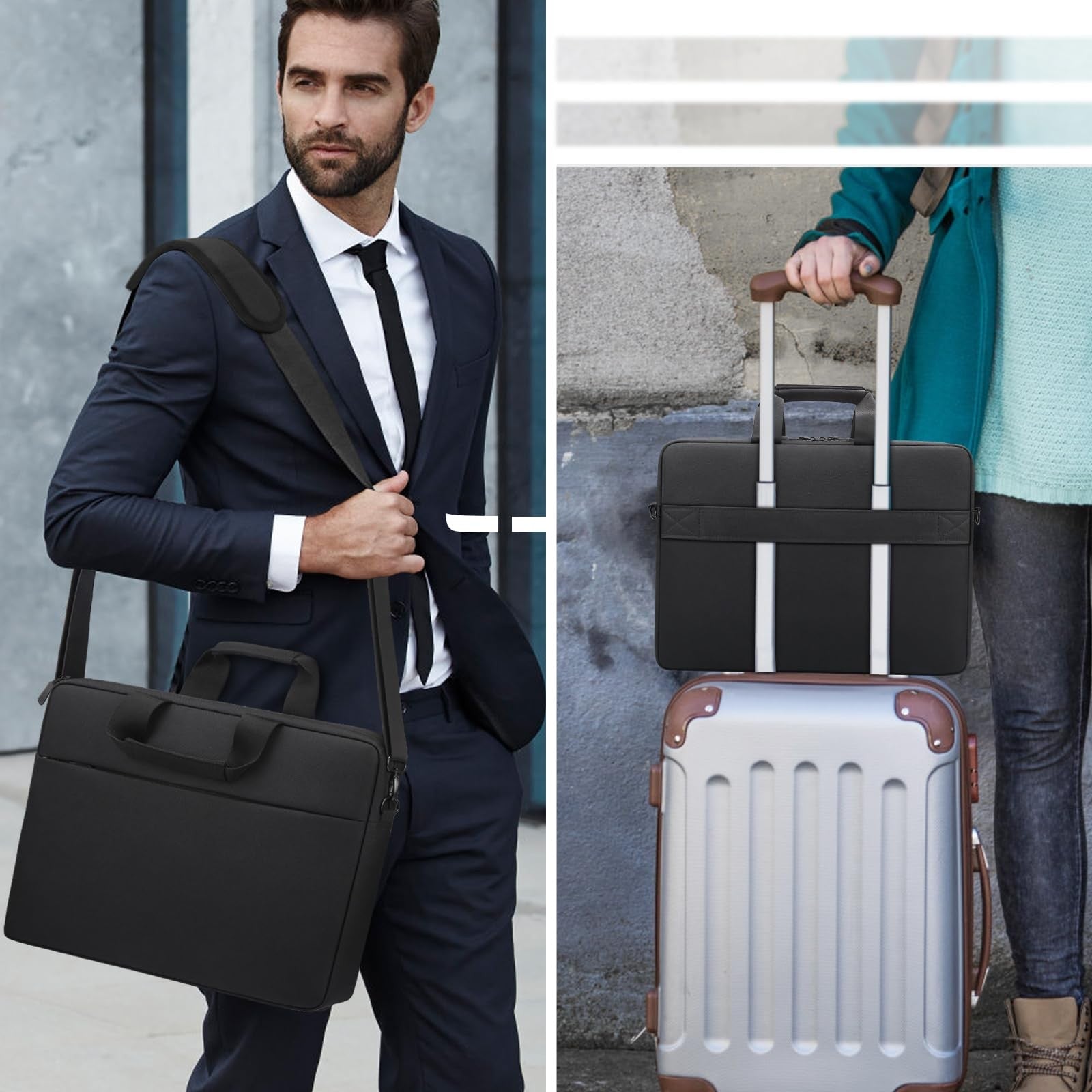 Waterproof Laptop Case Sleeve Messenger Bag with Shoulder Strap for 17 17.3 Inch