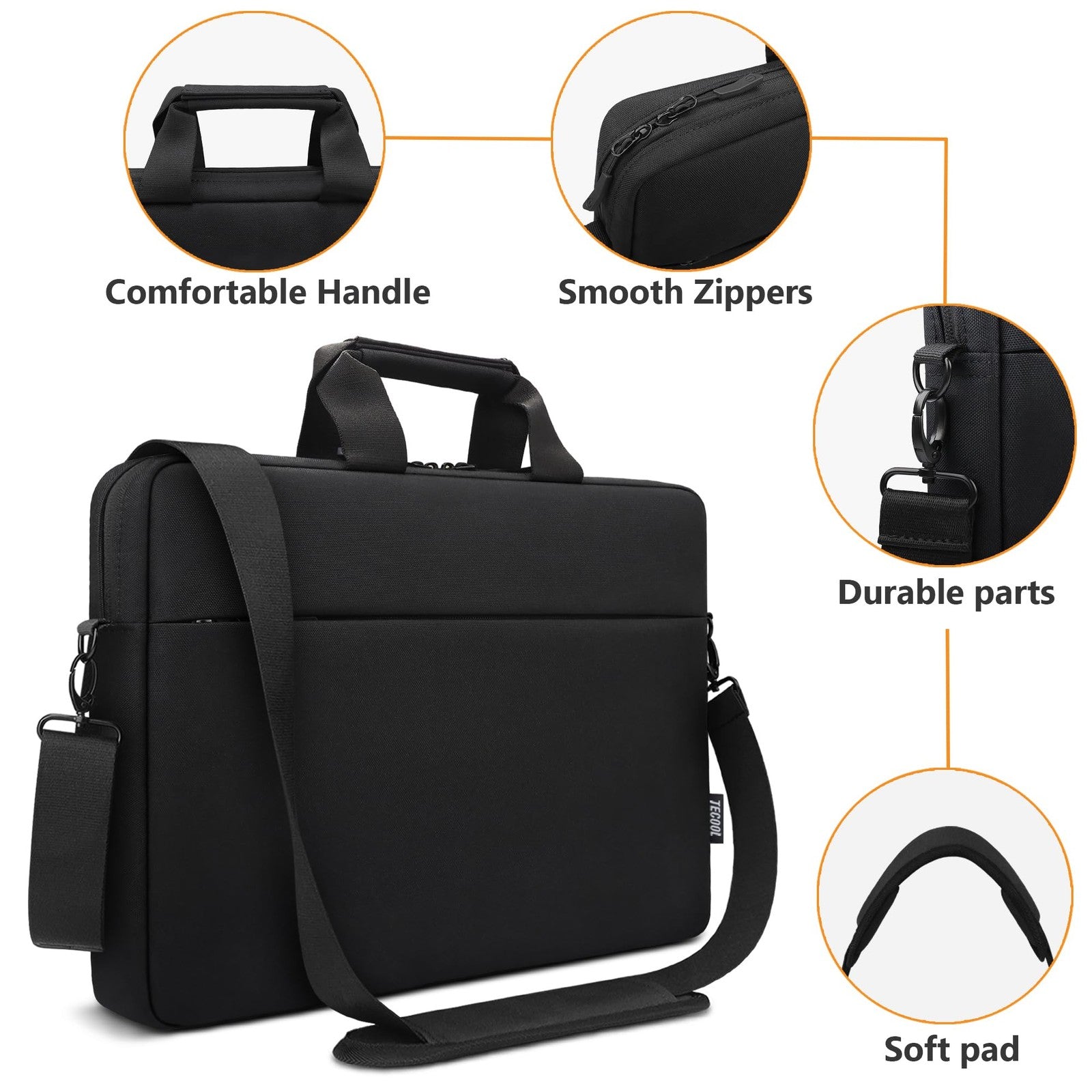 Waterproof Laptop Case Sleeve Messenger Bag with Shoulder Strap for 17 17.3 Inch