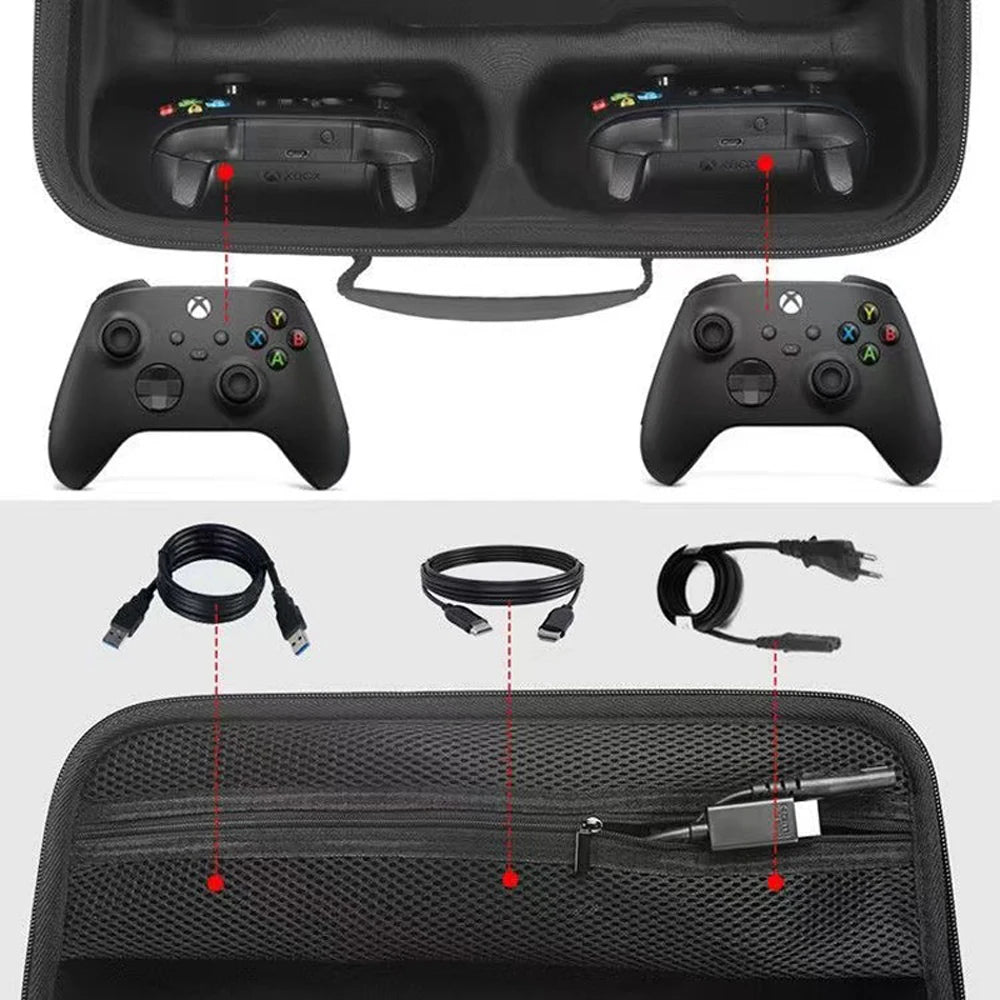 For X Box Xbox Series X S Bag Game Console Gamepad Controller Storage Organizer Travel Suitcase Carry Case Accessory Funda Tool