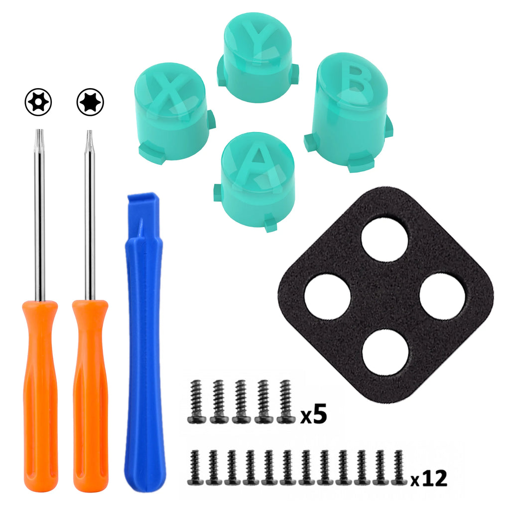 Replacement ABXY Buttons Three-Tone Classic Symbols for Xbox Core Wireless Controller, Xbox One S/X, Elite V1/V2