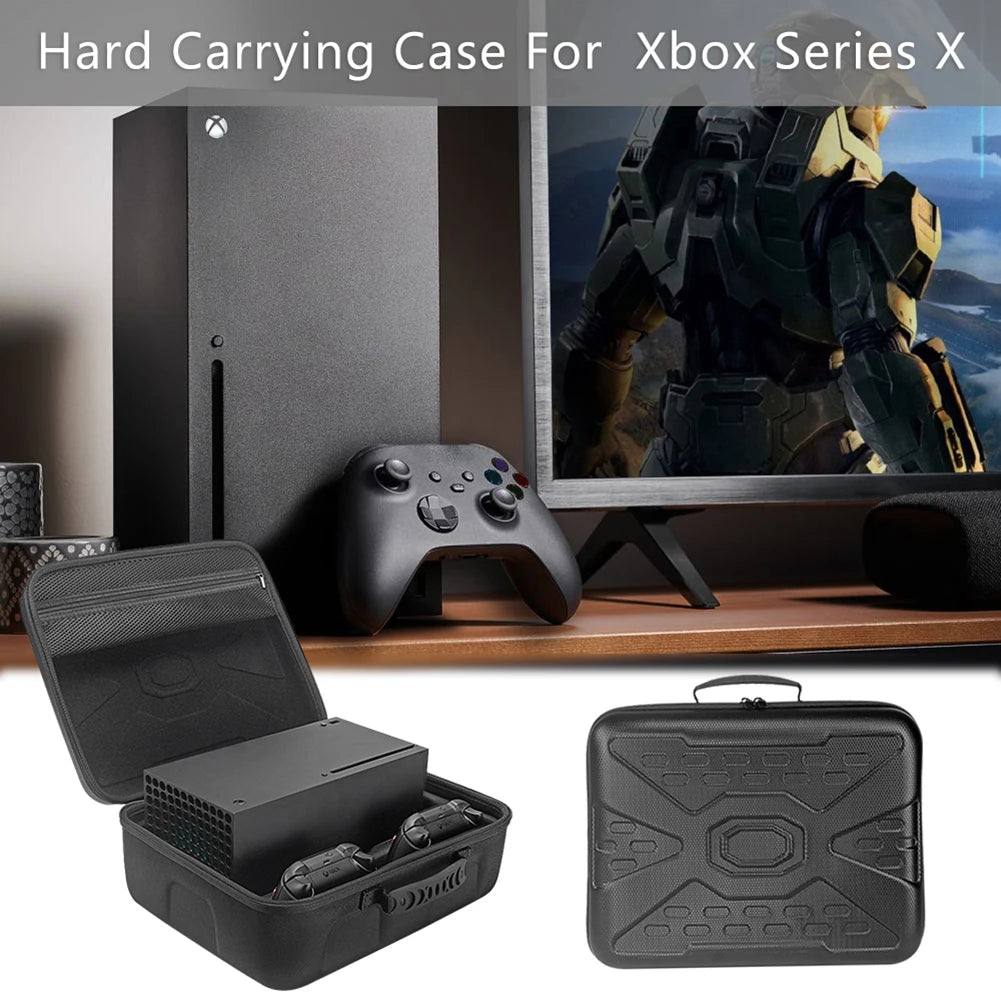 Hard Carrying Case for Xbox Series X Game Console Storage Bag Travel Storage Bag for Wireless Controllers and Accessories