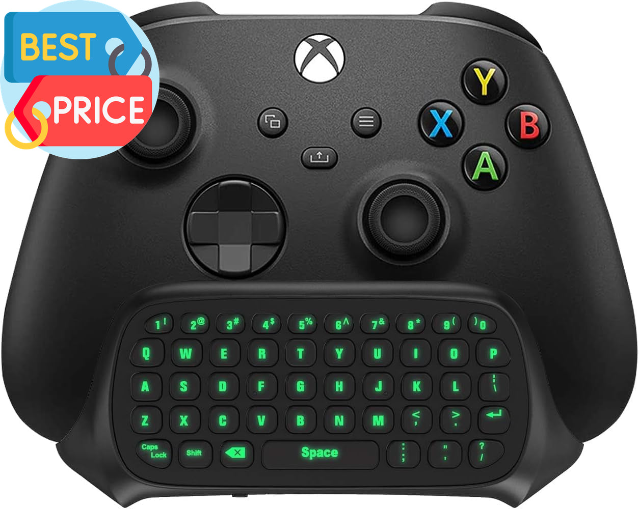 Green Backlight Keyboard for Xbox One, Xbox Series X/S,Wireless Chatpad Message