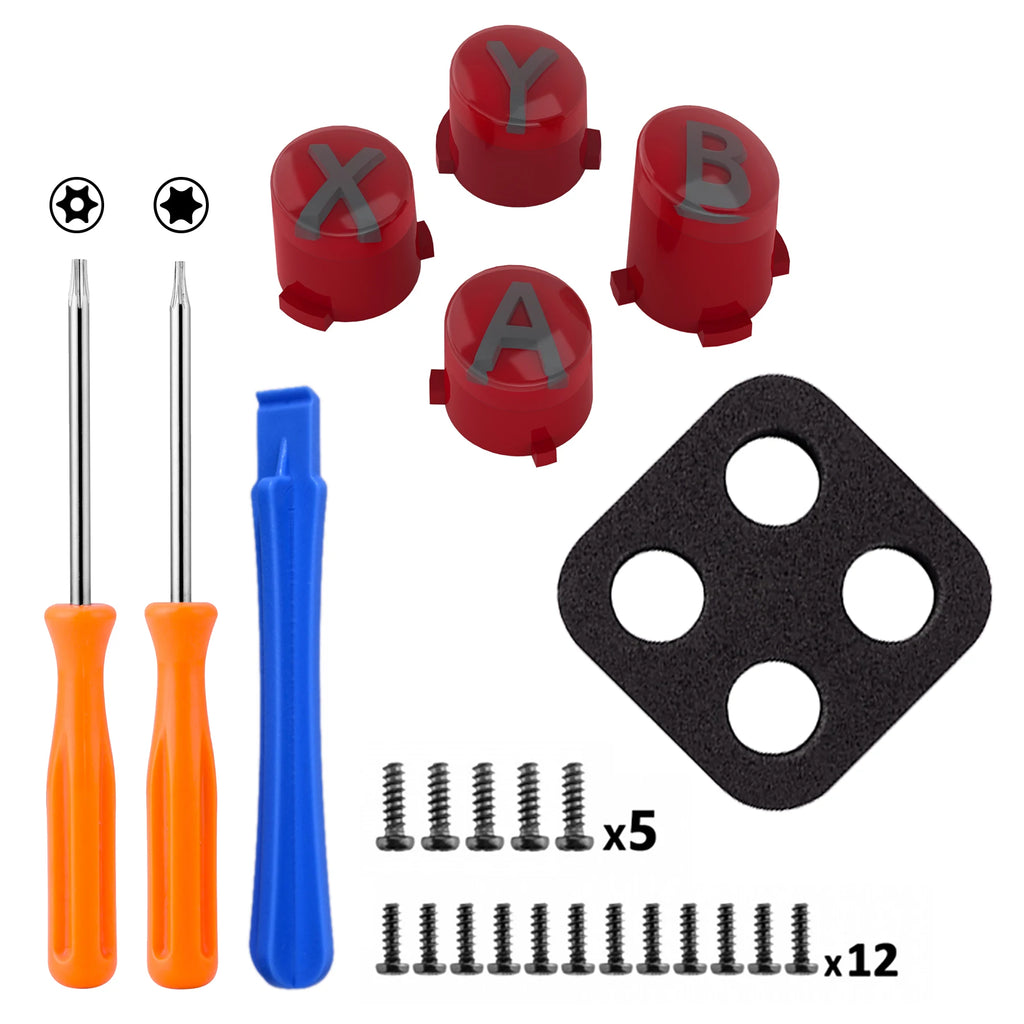 Replacement ABXY Buttons Three-Tone Classic Symbols for Xbox Core Wireless Controller, Xbox One S/X, Elite V1/V2