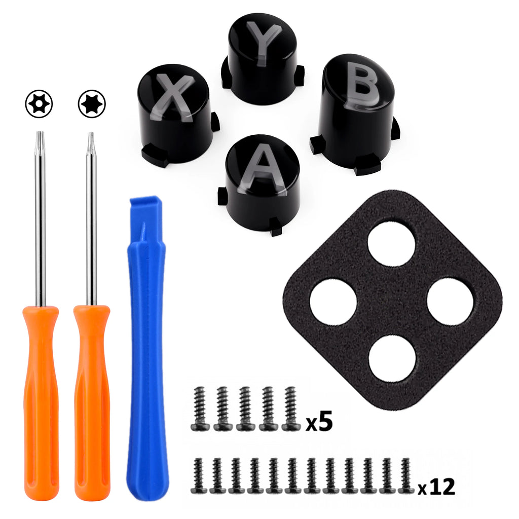Replacement ABXY Buttons Three-Tone Classic Symbols for Xbox Core Wireless Controller, Xbox One S/X, Elite V1/V2